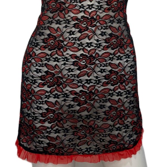 Exotic Black Lace Slip Dress - Picture 3 of 7